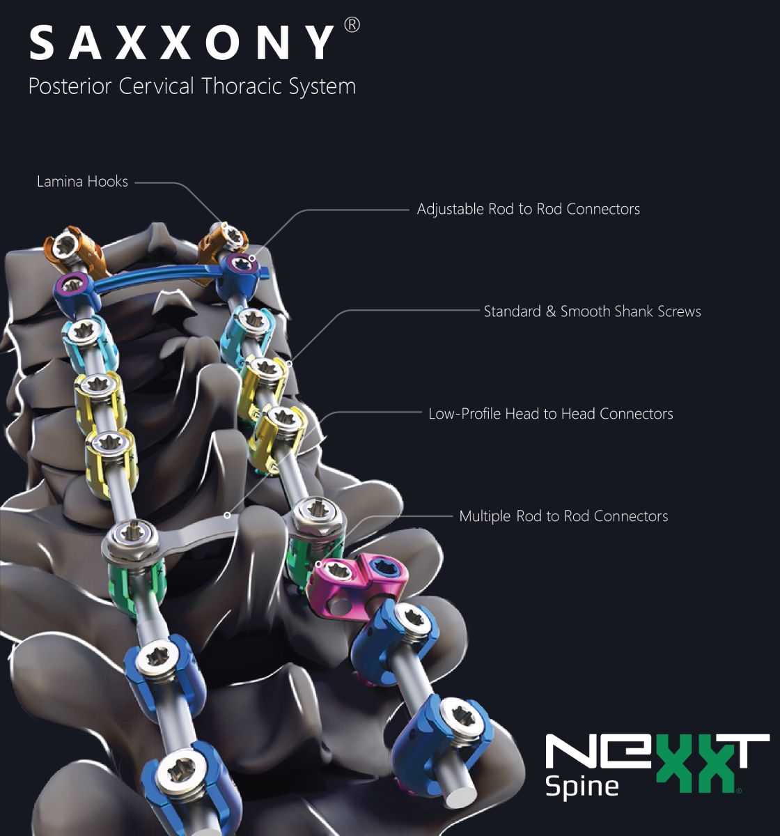 Nexxt Spine SAXXONY Posterior Cervical Thoracic System - ORTHOFLASH